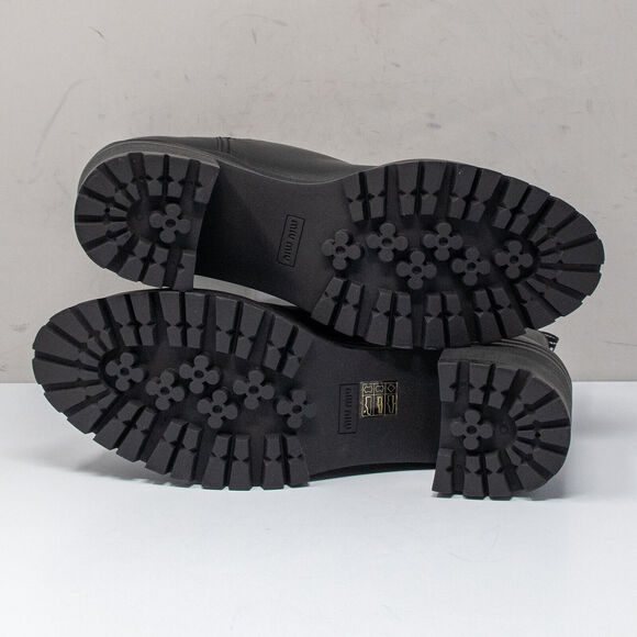 MIU MIU Prada Black Leather Chelsea Boots, Size 41 (11 US) - Picture 4 of 8